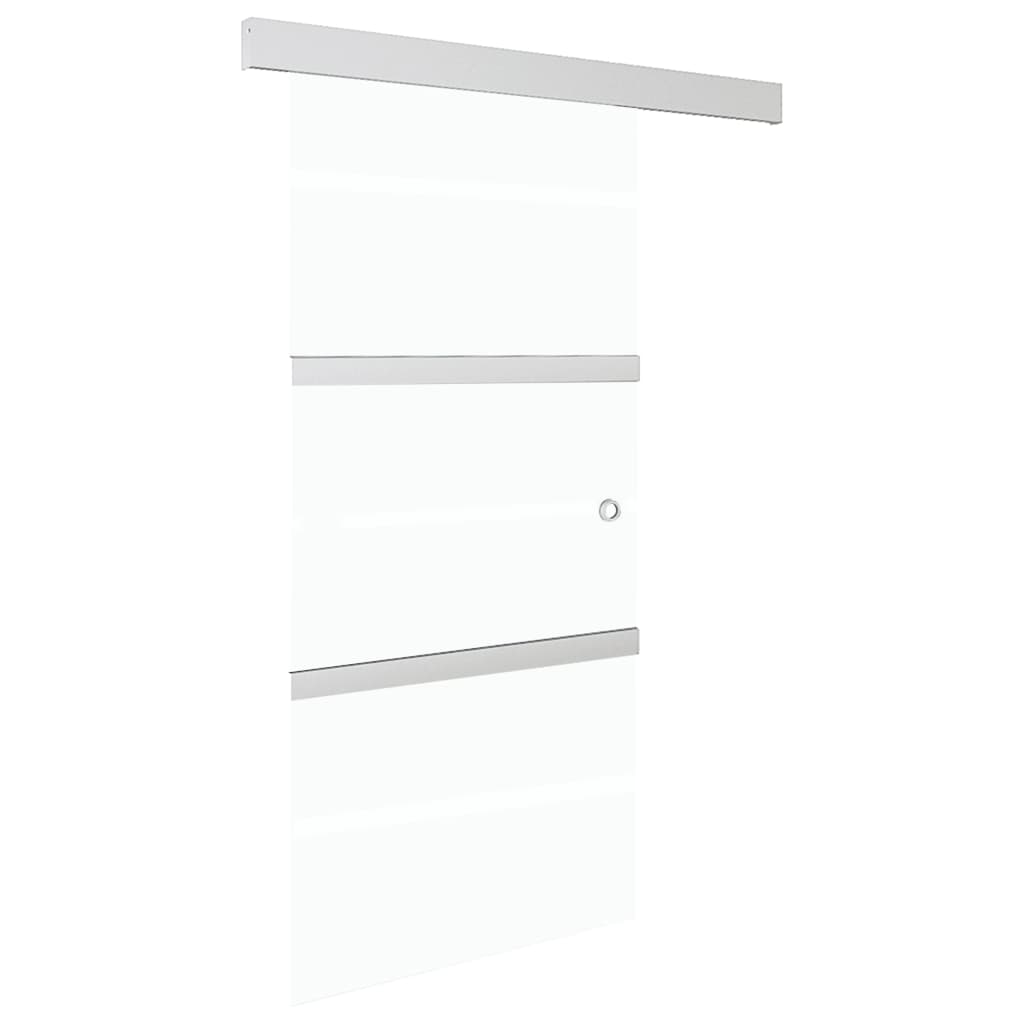 Sliding door with soft stops ESG glass aluminum 90x205 cm 