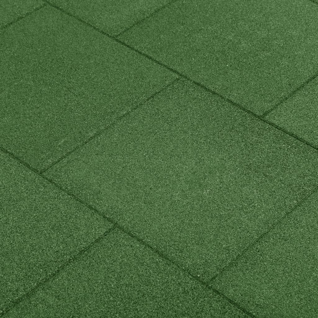 Vetonek Losetas de goma protección de caídas 24 uds verde 50x50x3 cm