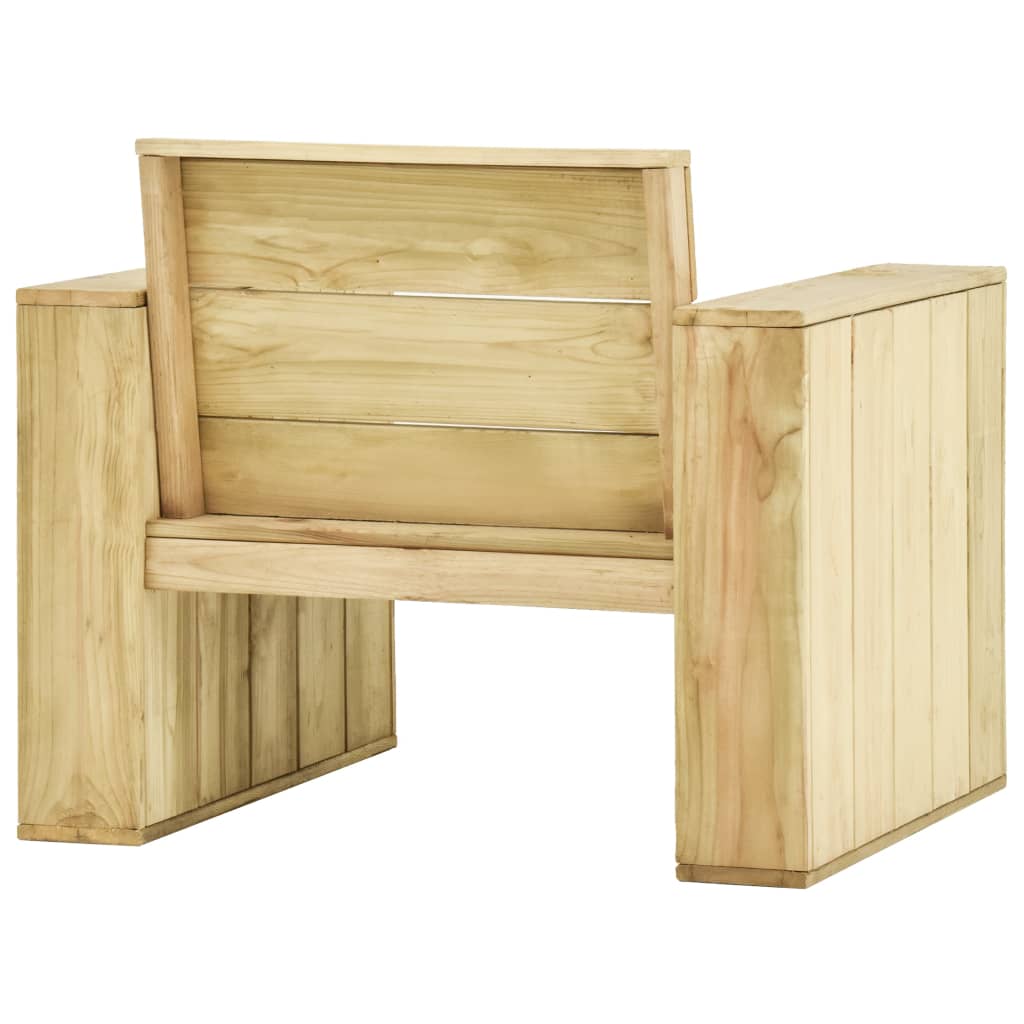 Juego de muebles de jardín 3 piezas madera de pino impregnada vidaXL