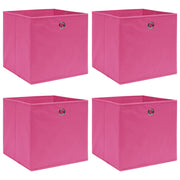 Caixas de armazenamento 4 peças tecido rosa 32x32x32 cm V1149 Vetonek