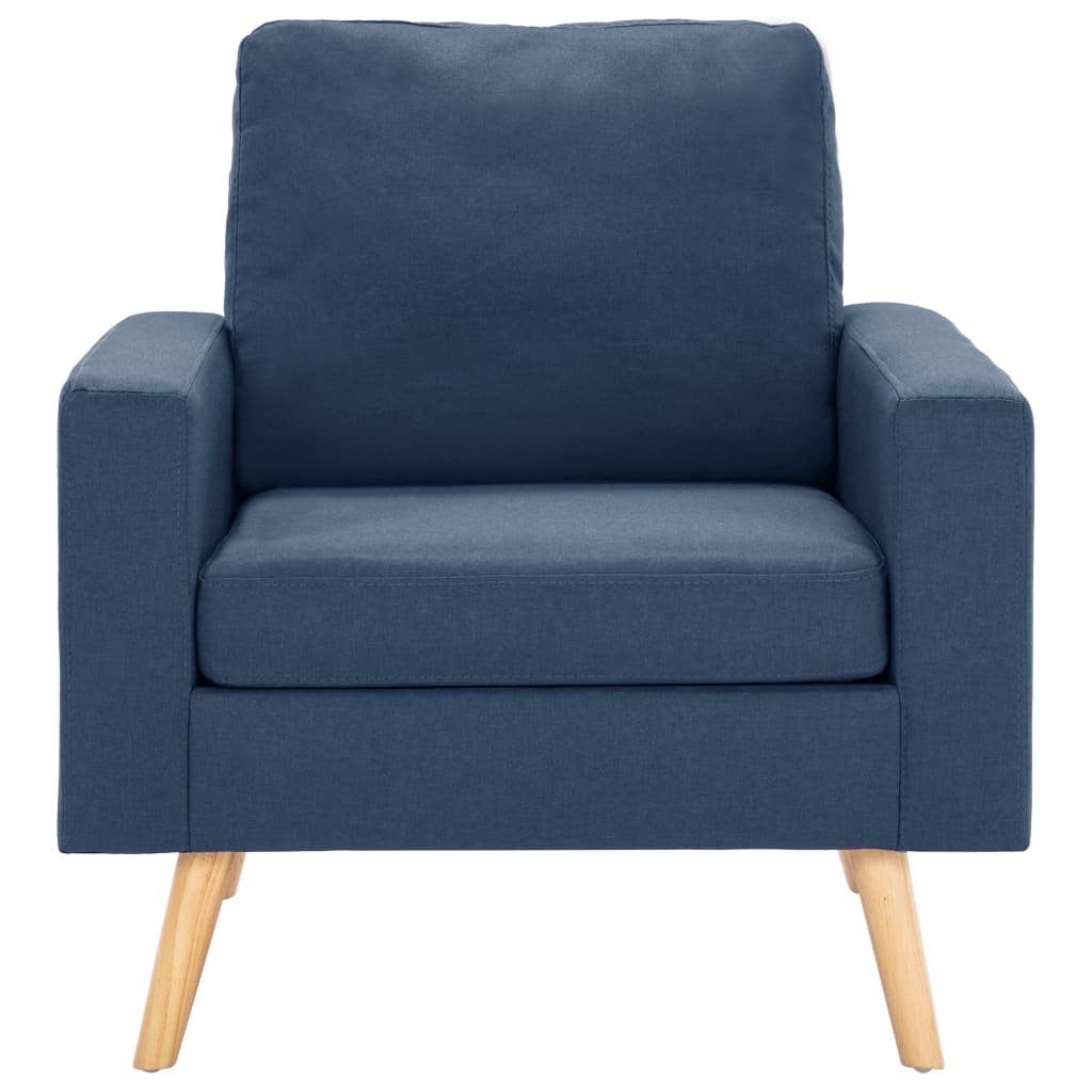 Blue fabric armchair