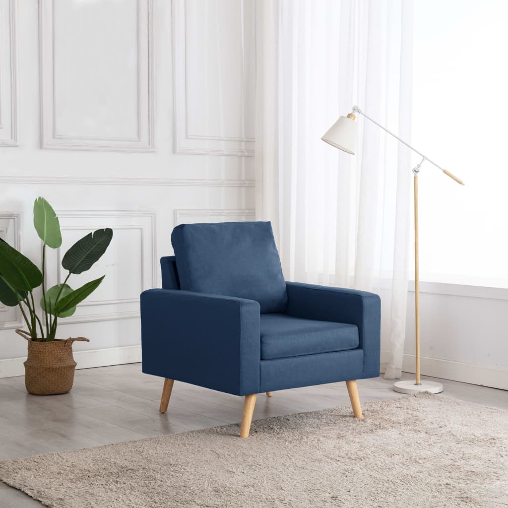 Vetonek Sillón de tela azul