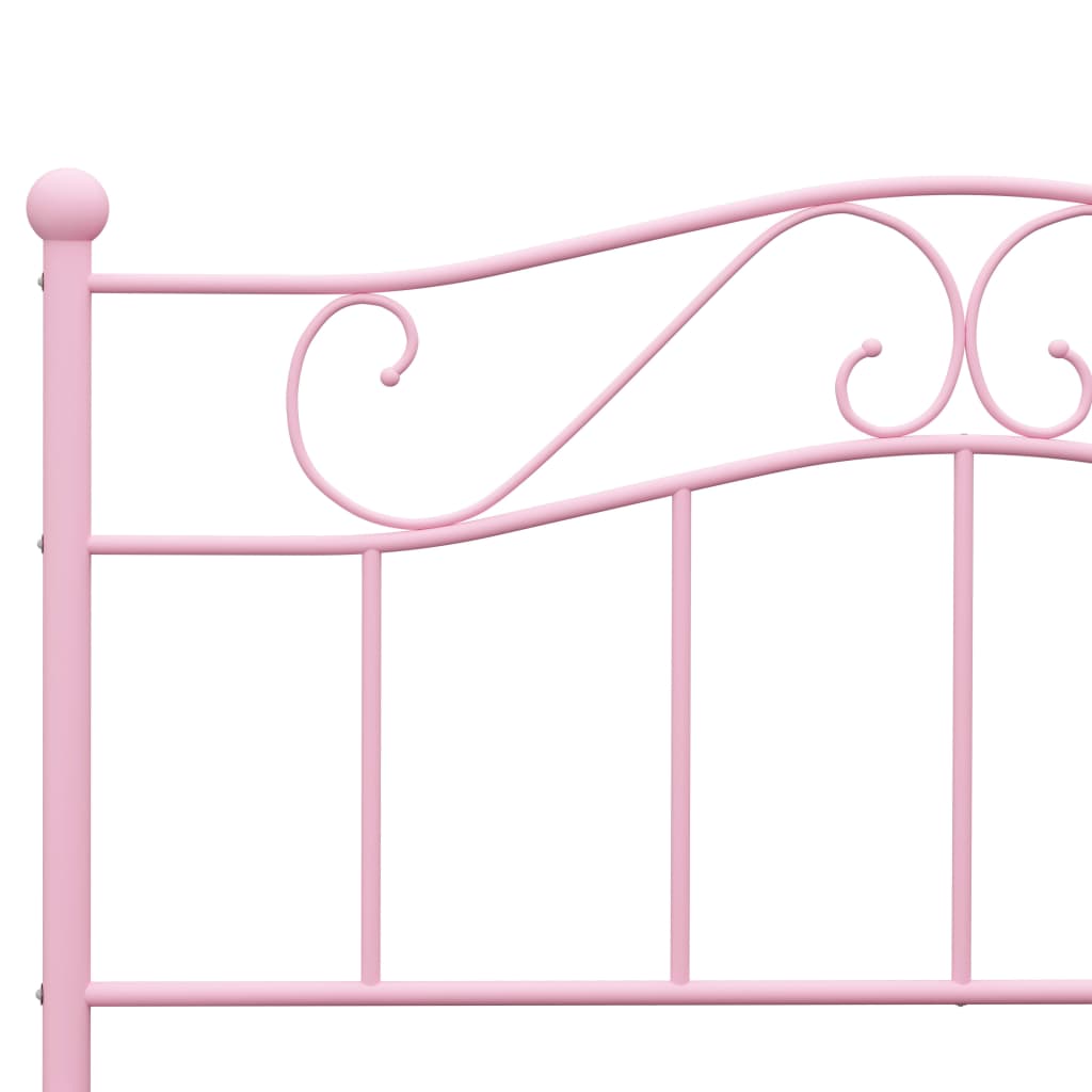 Estructura de cama sin colchón metal rosa 140x200 cm vidaXL