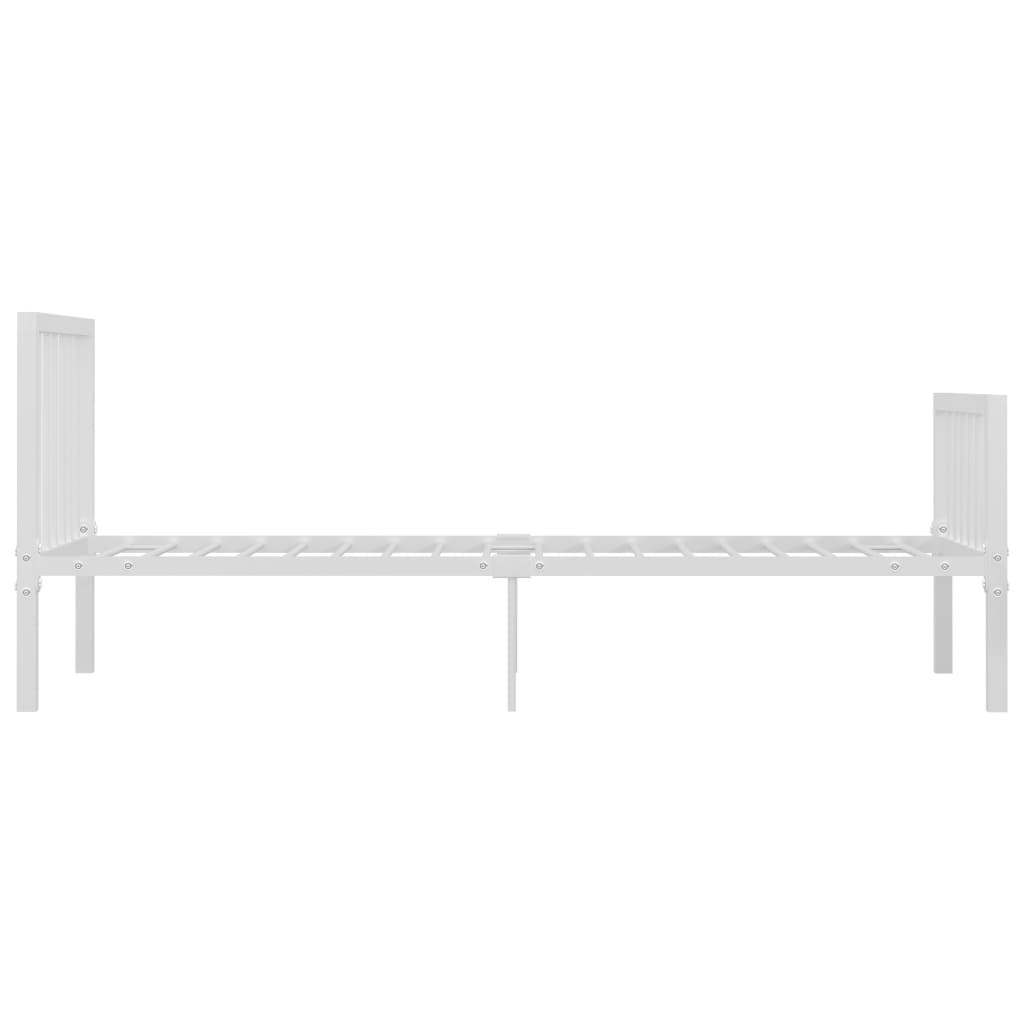 Estructura de cama sin colchón metal blanco 100x200 cm - Vetonek