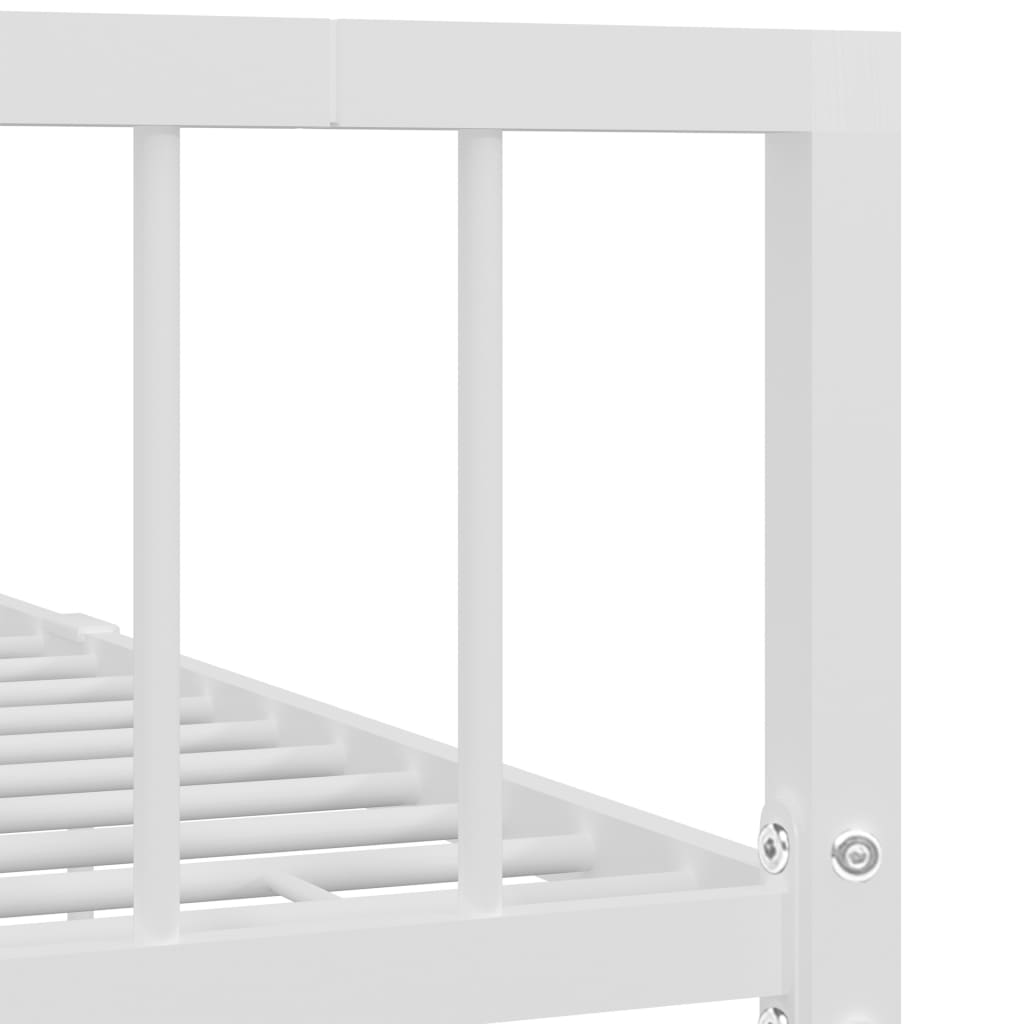 Estructura de cama sin colchón metal blanco 100x200 cm - Vetonek