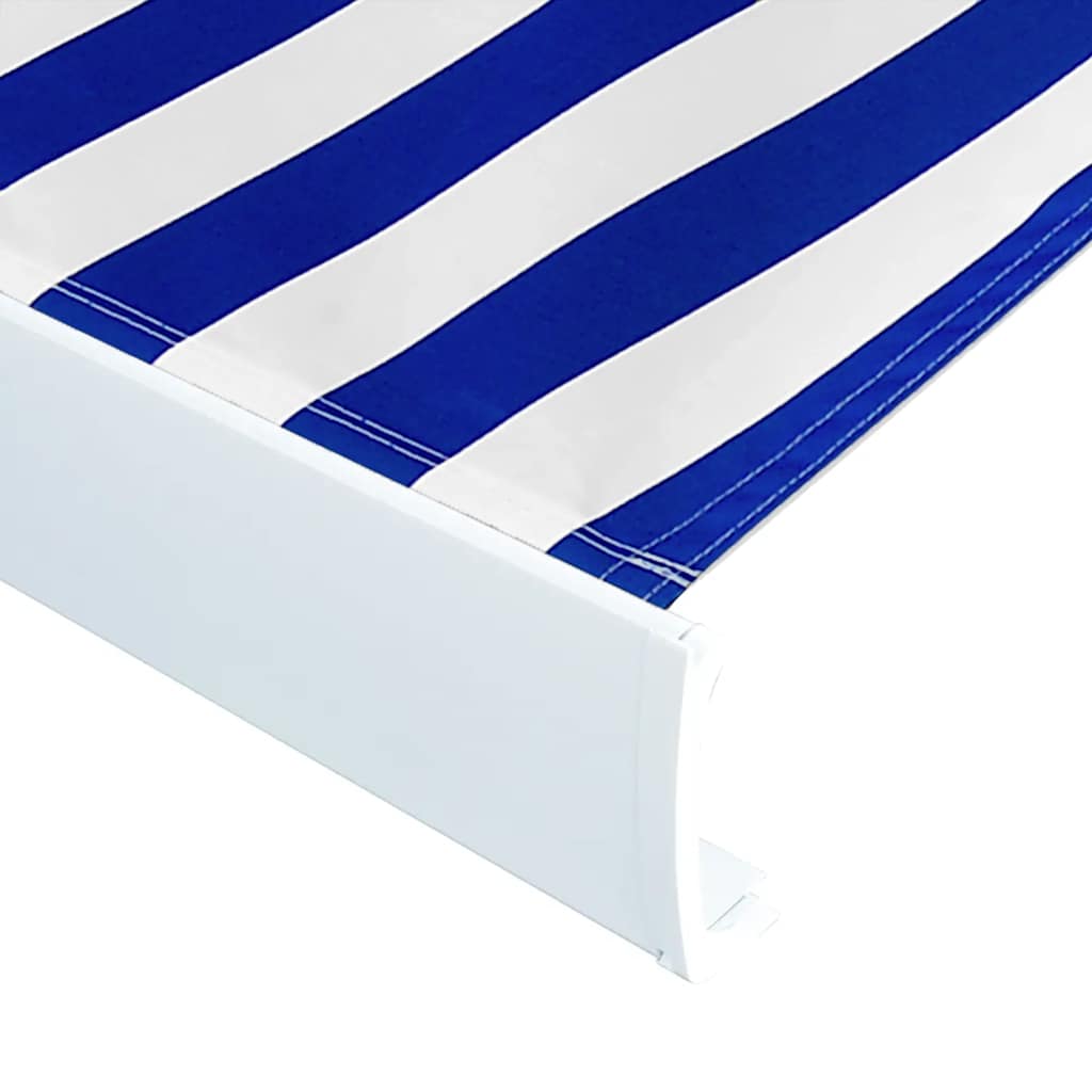 Toldo de carrete motorizado azul y blanco 400x300 cm vidaXL