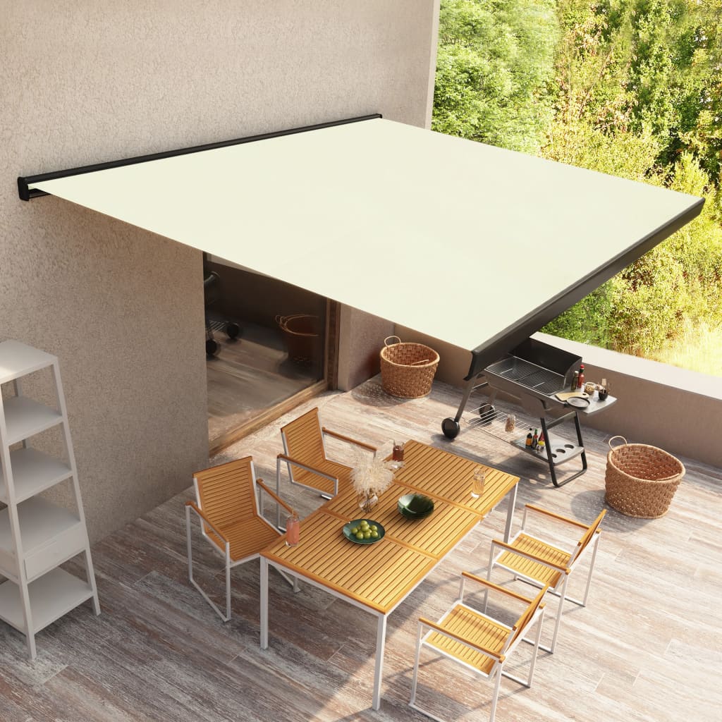 Vetonek Toldo de carrete motorizado color crema 300x250 cm