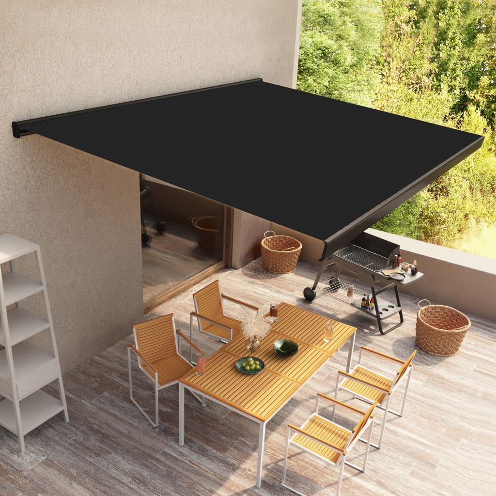 Vetonek Toldo de carrete motorizado gris antracita 350x250 cm