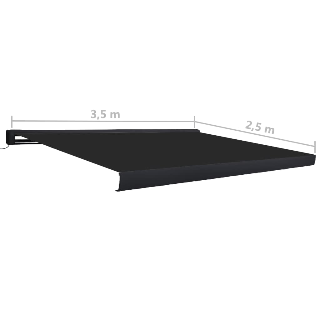 Toldo de carrete motorizado gris antracita 350x250 cm vidaXL