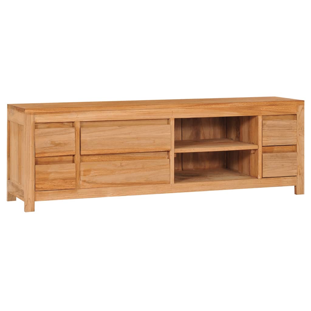 Vetonek Mueble de TV de madera maciza de acacia 120x30x40 cm