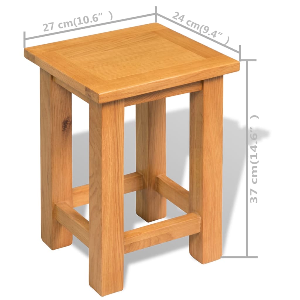 Mesas auxiliares 2 unidades madera maciza de roble 27x24x37 cm vidaXL