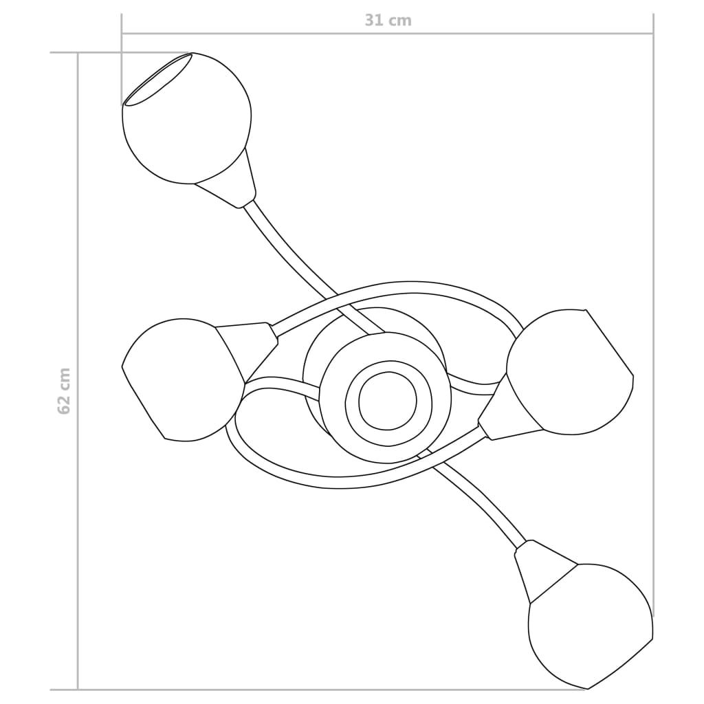 Lámpara de techo pantallas cerámica bol blanco 5 bombillas E14