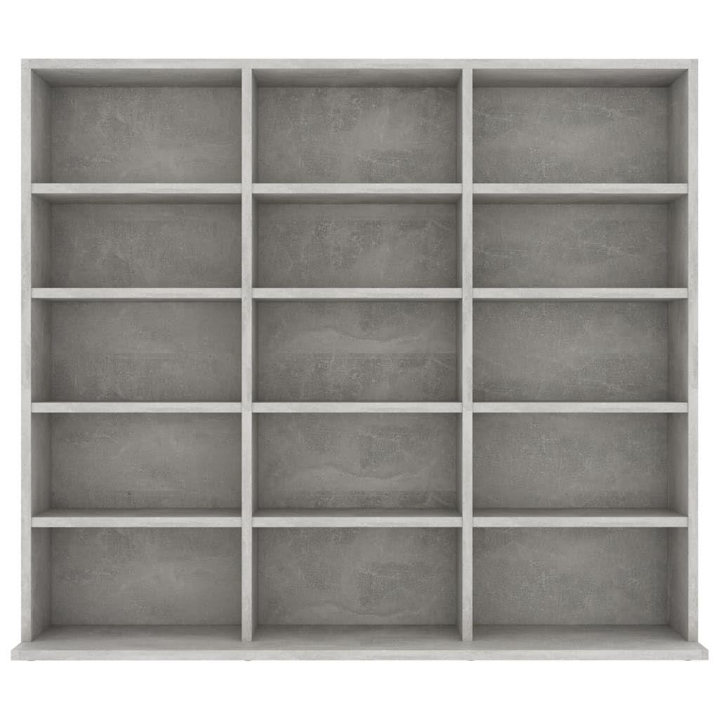 Estantería para CD gris hormigón 102x23x89,5 cm vidaXL