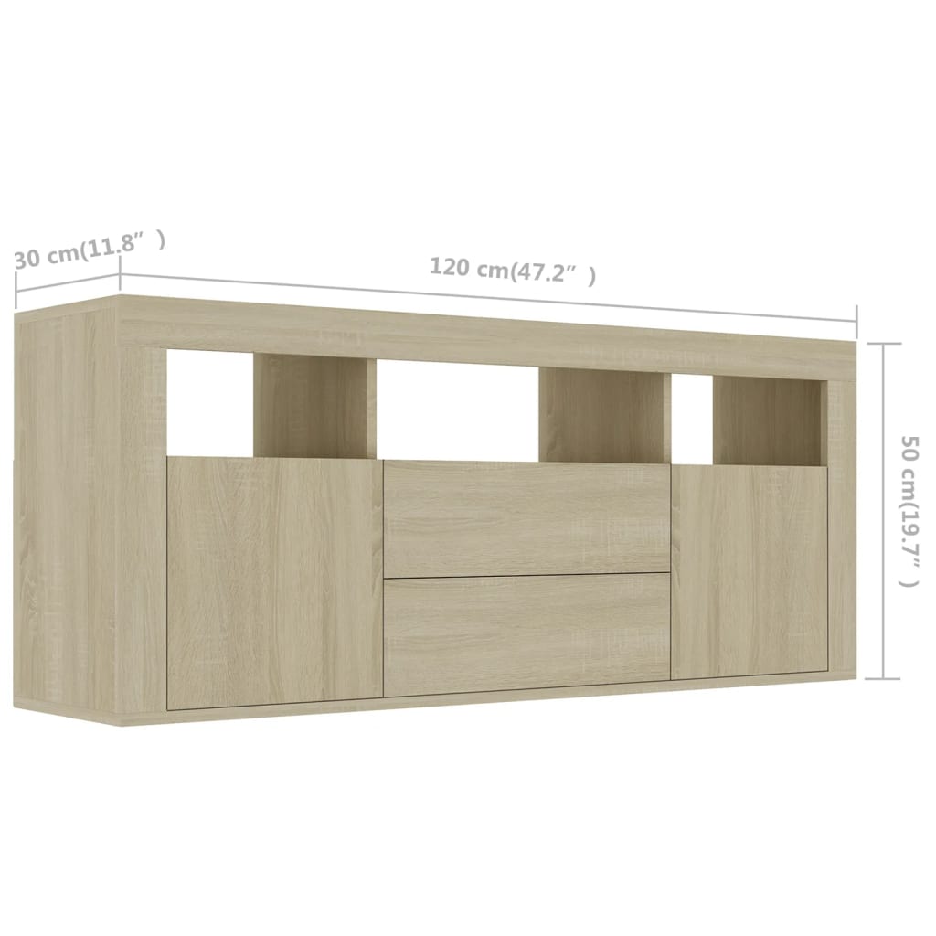 Mueble para TV madera color roble 120x30x50 cm vidaXL