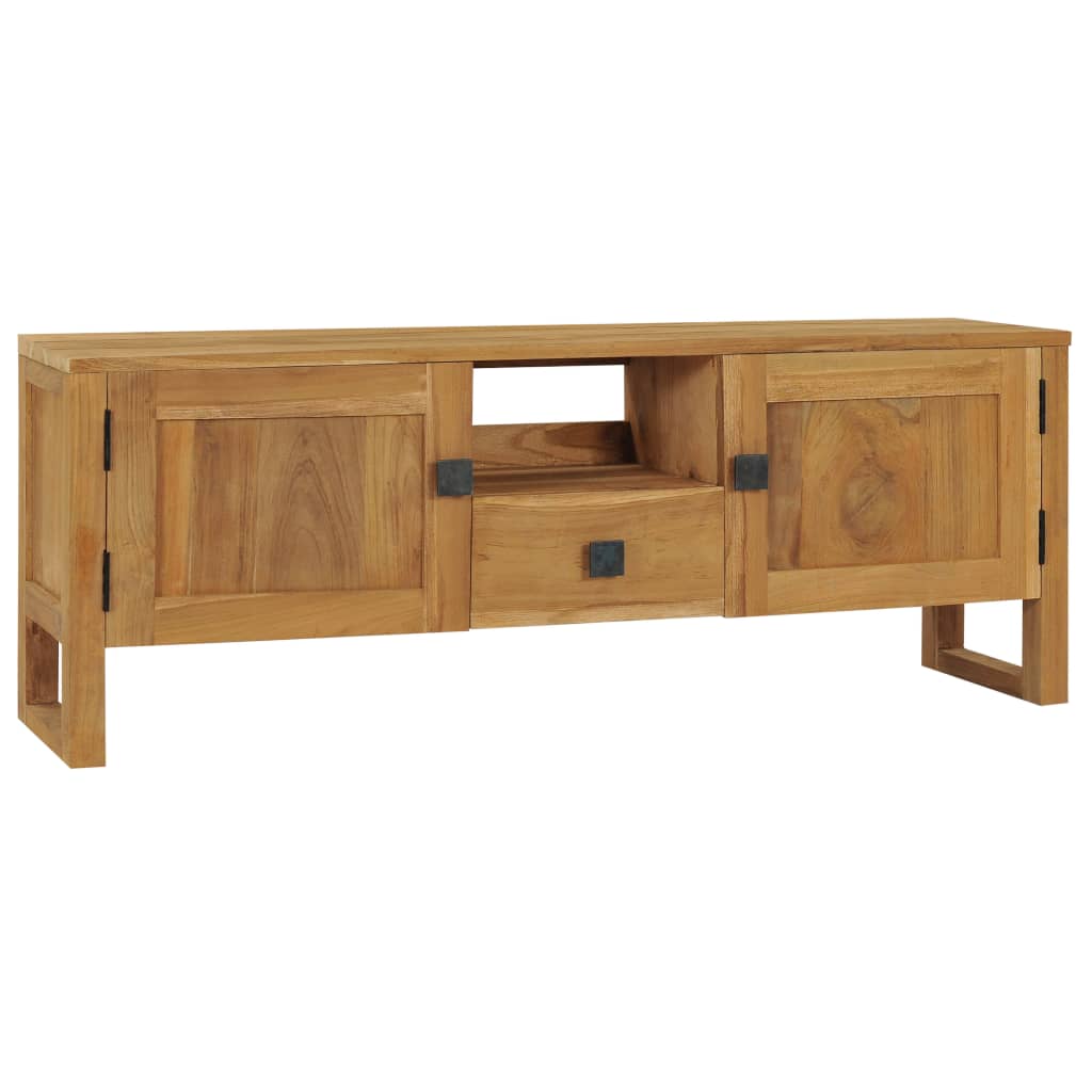 Vetonek Mueble para TV de madera maciza de teca 120x32x45 cm