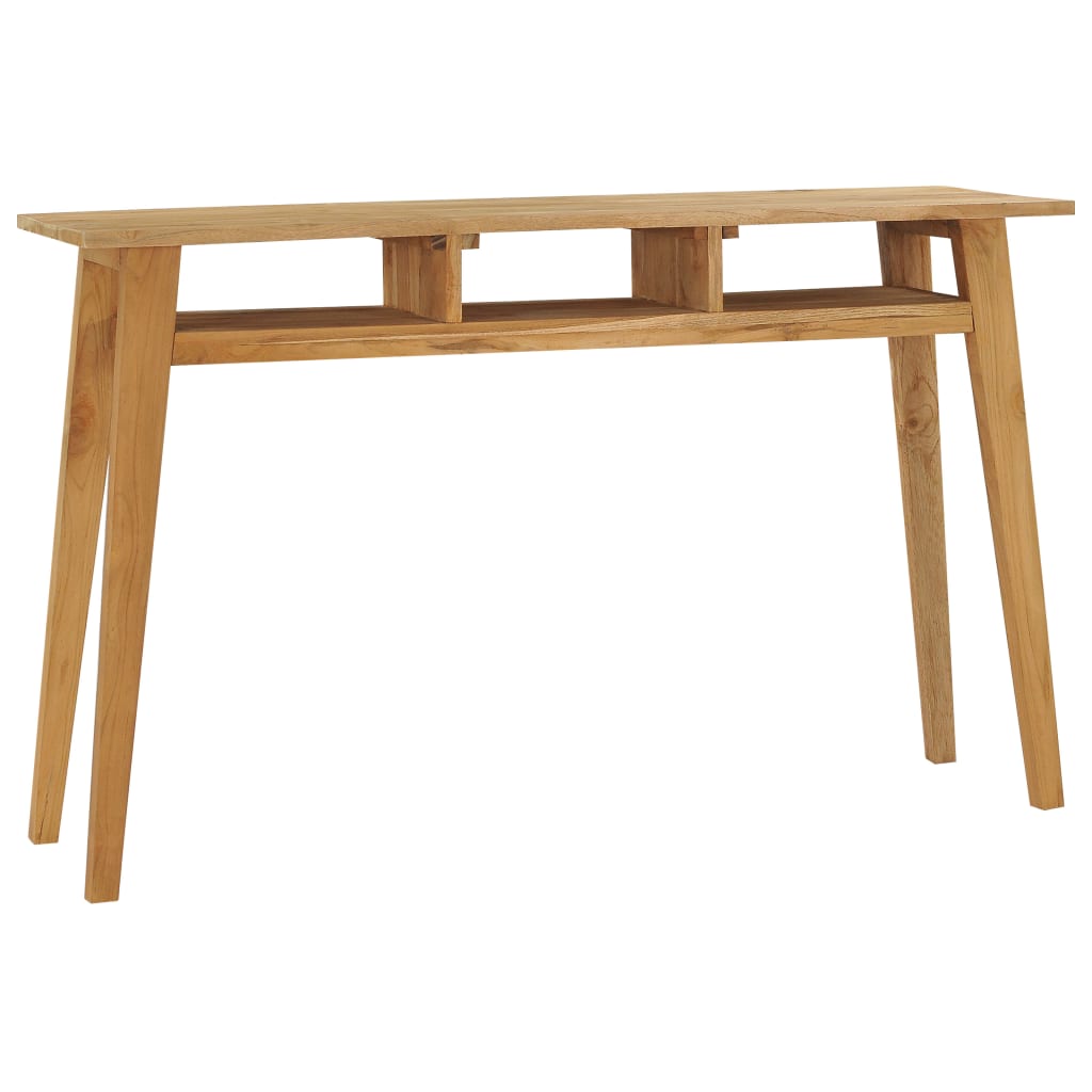 Vetonek Mesa consola de madera de teca maciza 120x35x75 cm