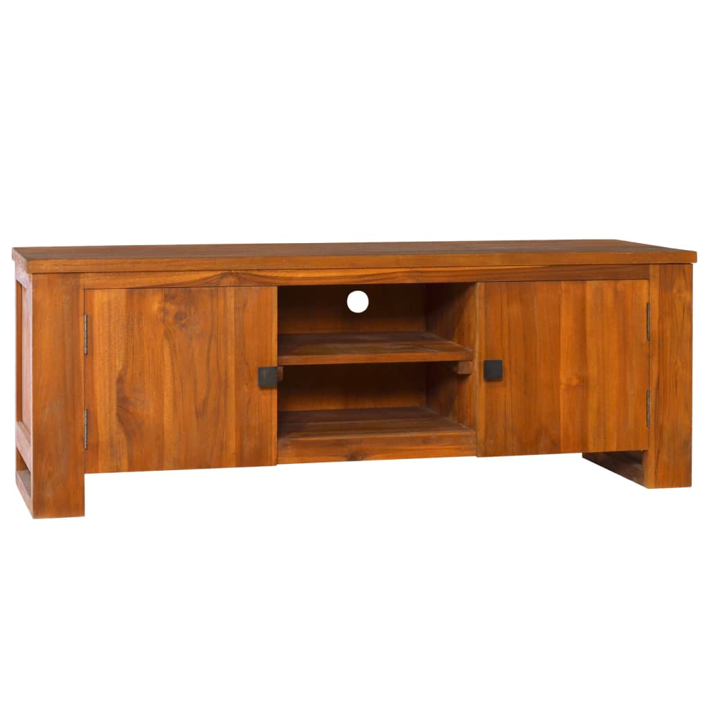 Vetonek Mueble para TV madera maciza de teca 110x30x40 cm