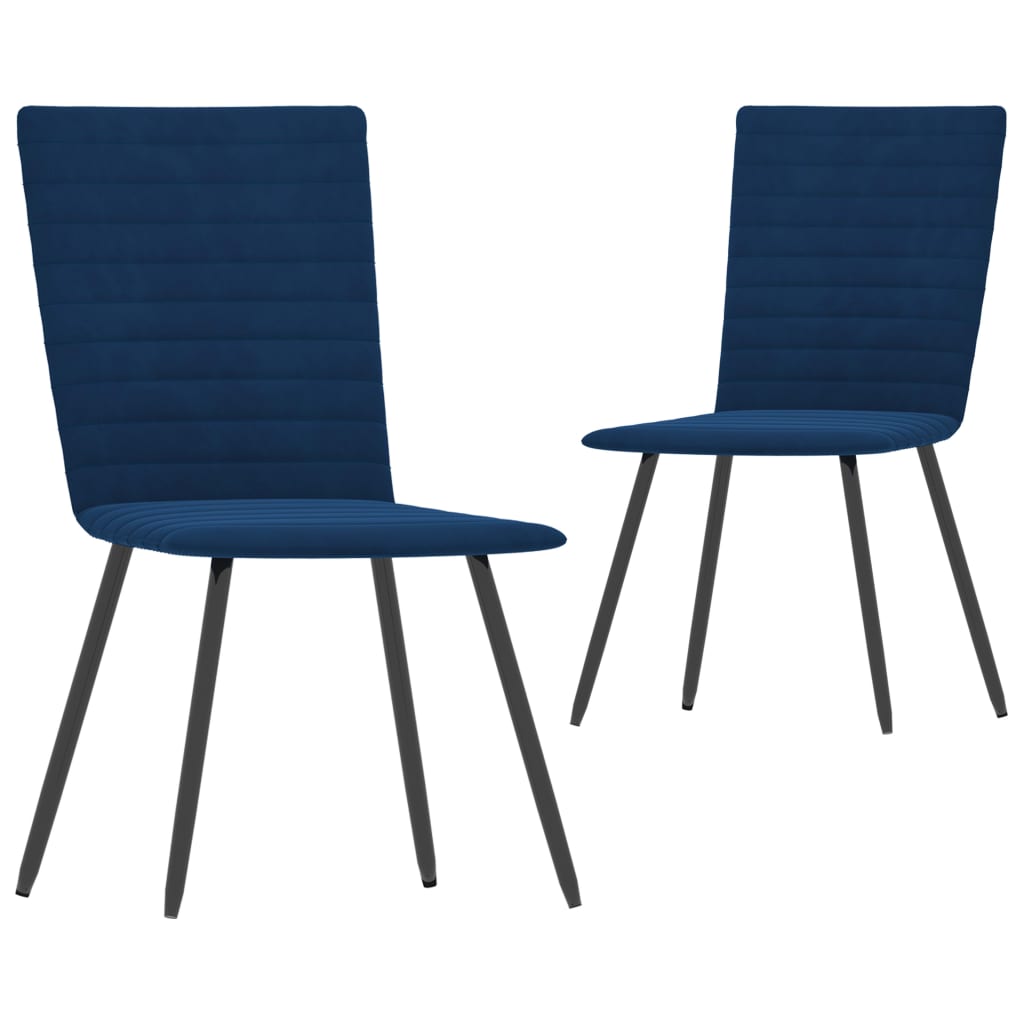 Vetonek Sillas de comedor 2 unidades terciopelo azul