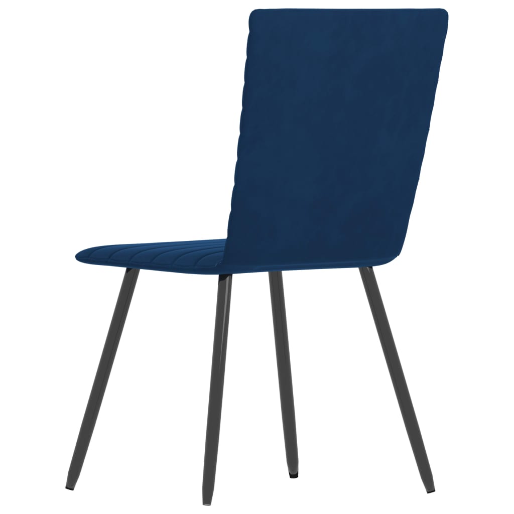 Sillas de comedor 2 unidades terciopelo azul vidaXL