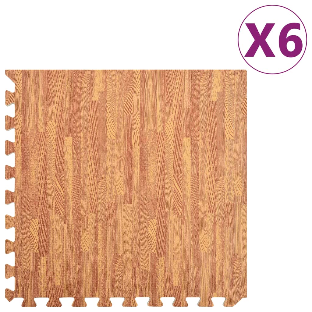 Vetonek Alfombrillas de goma EVA vetas de madera 54 uds 2,16 ㎡