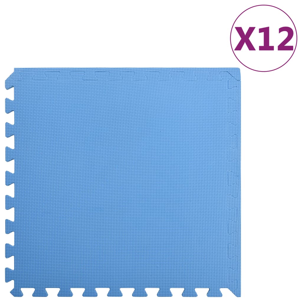 Eva Blue Rubber Carpets 12 unidades 4,32 ㎡