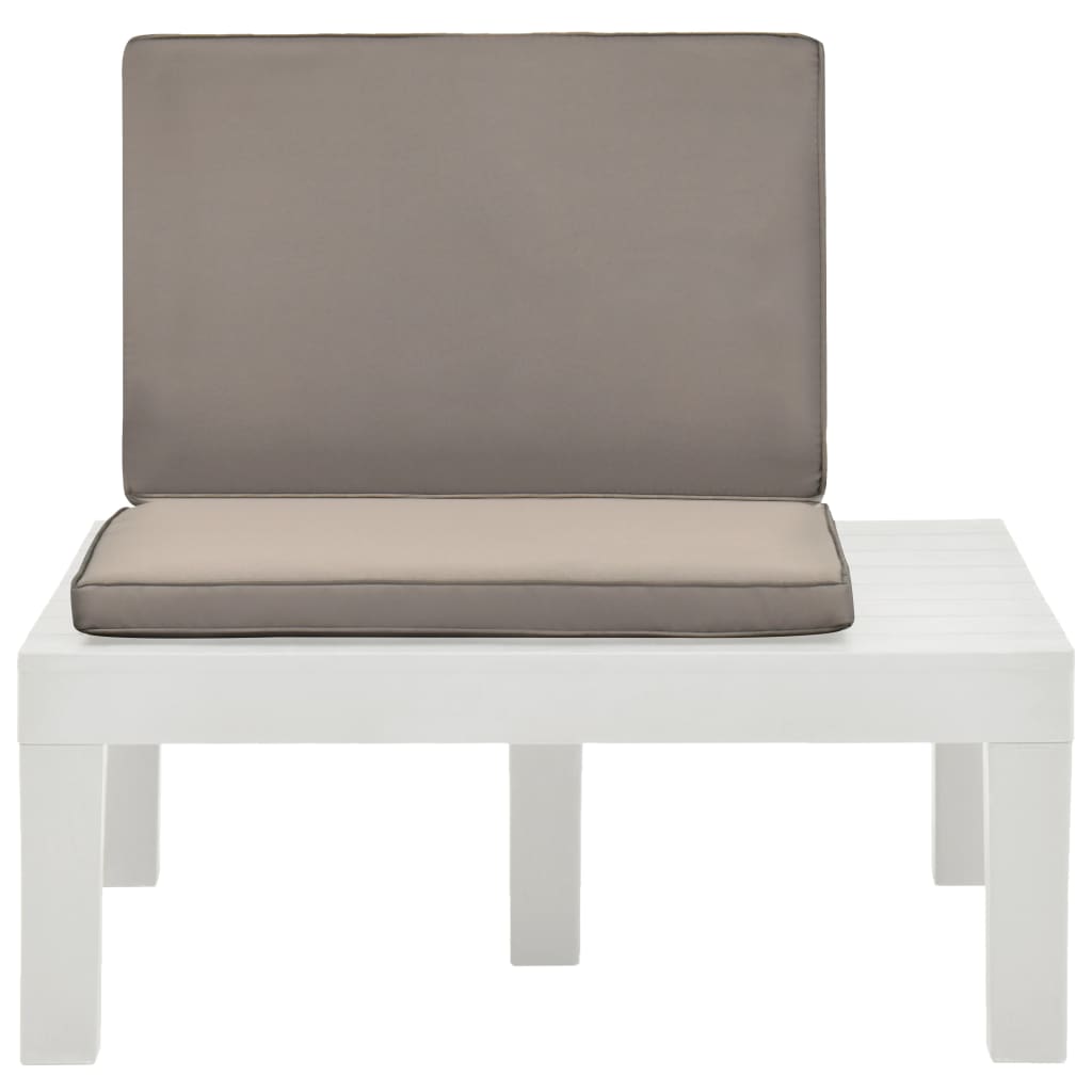 Garden Sun Loungers 4 unités en plastique blanc