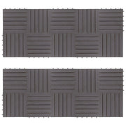 Terrace tiles 20 pcs solid acacia wood gray 30x30 cm v4148 Vetonek