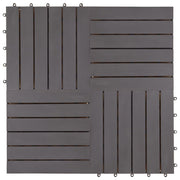 Terrace tiles 20 pcs solid gray acacia wood 30x30 cm v4148 - Vetonek