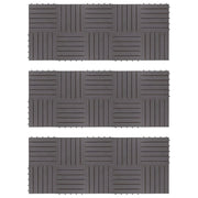 Terrace tiles 30 pcs washed gray acacia wood 30x30cm v4155 Vetonek