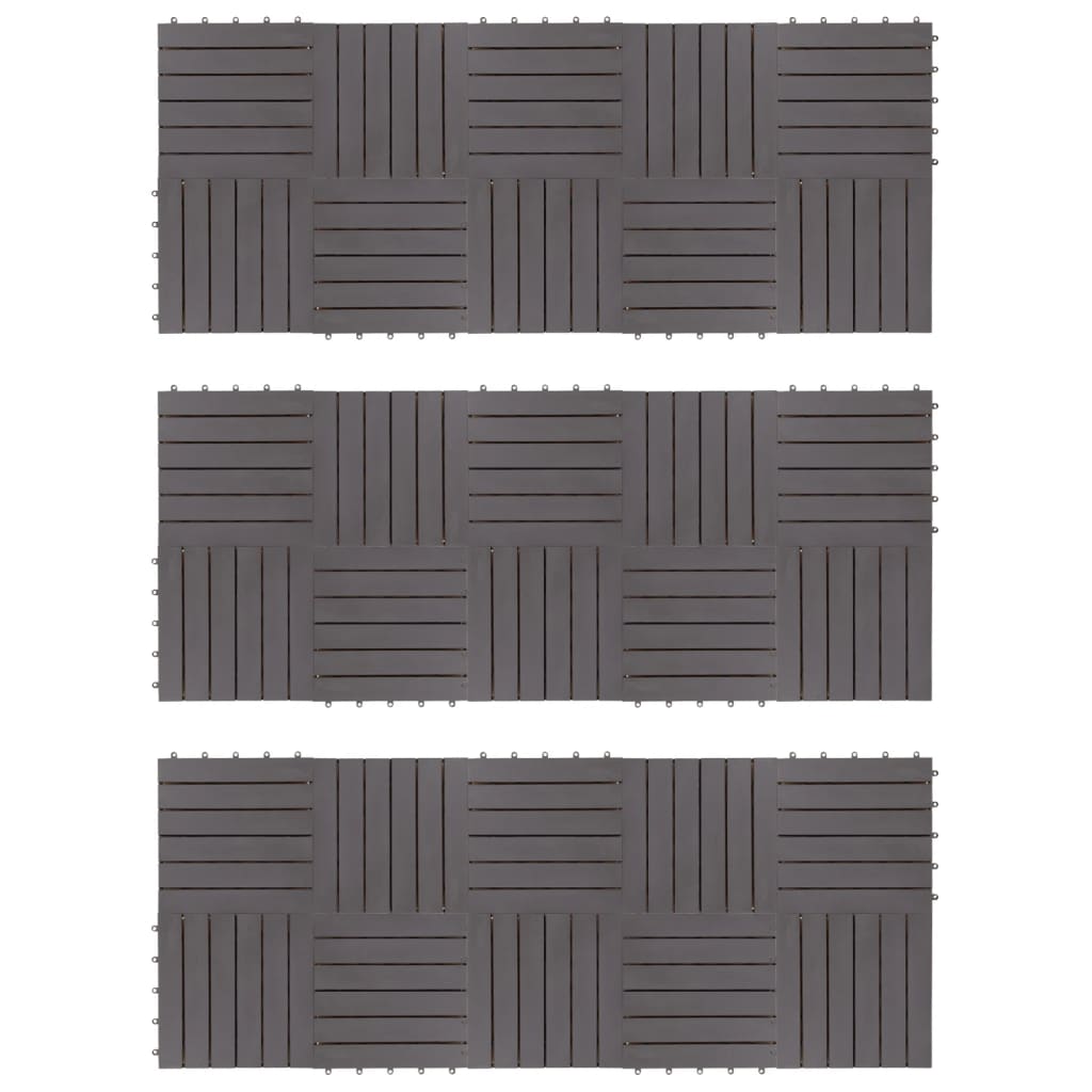 Terrace tiles 30 pcs washed gray acacia wood 30x30cm v4155 Vetonek