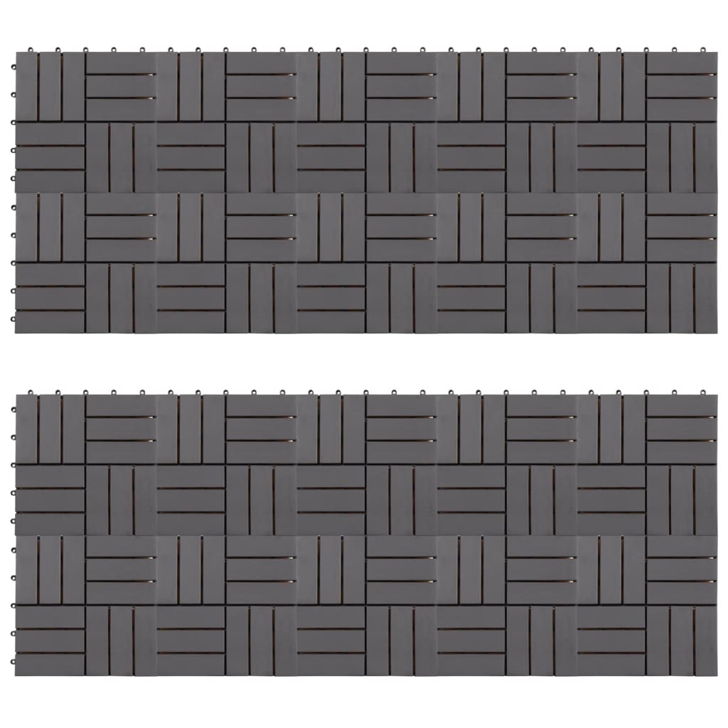 Terrace tiles 20 units washed gray acacia wood 30x30cm v4162 Vetonek