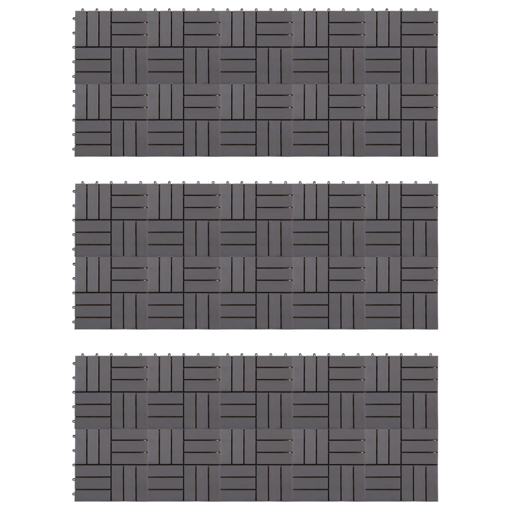 Terrace tiles 30 pcs washed gray acacia wood 30x30cm v4179 Vetonek