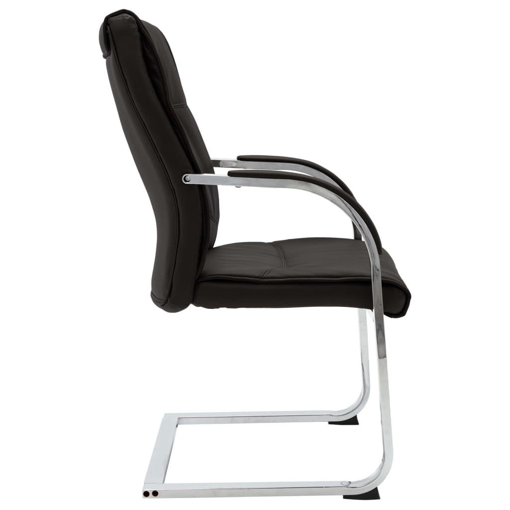 Black Synthetic Leather Blacking Office Chair