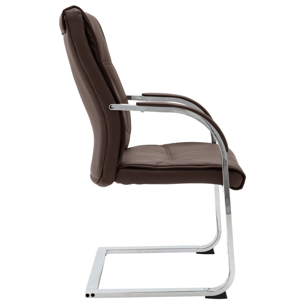 Brown Synthetic Leather Buscard Office Chair