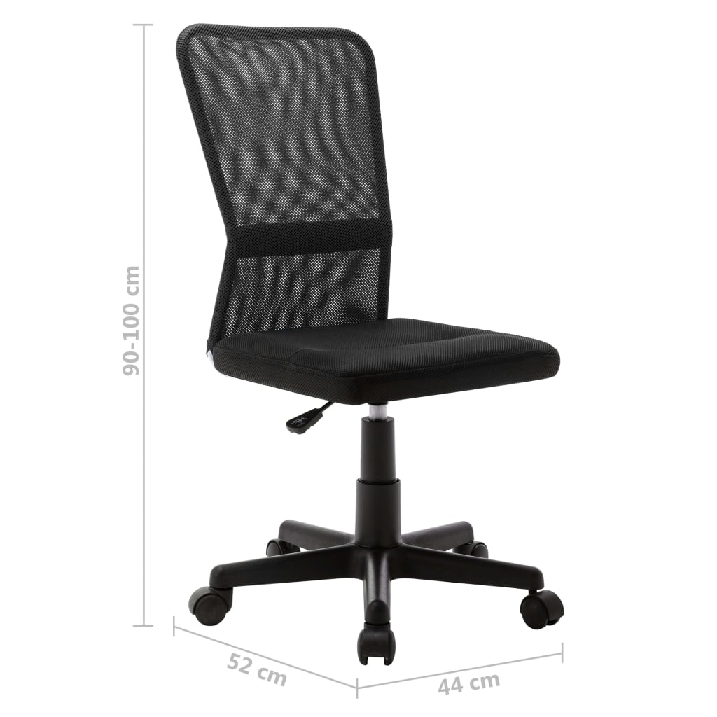 Silla de oficina de tela de malla negra 44x52x100 cm vidaXL