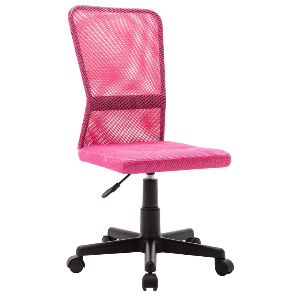 Vetonek Silla de oficina de tela de malla rosa 44x52x100 cm