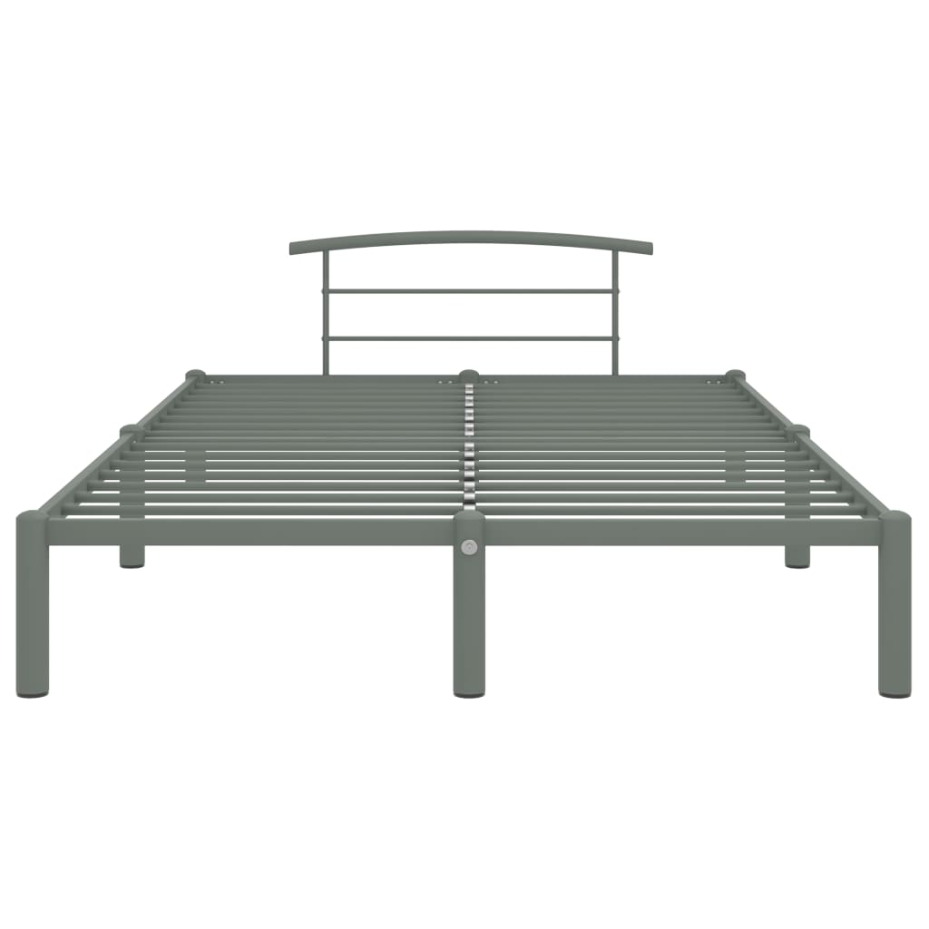 Estructura de cama sin colchón metal gris 140x200 cm vidaXL