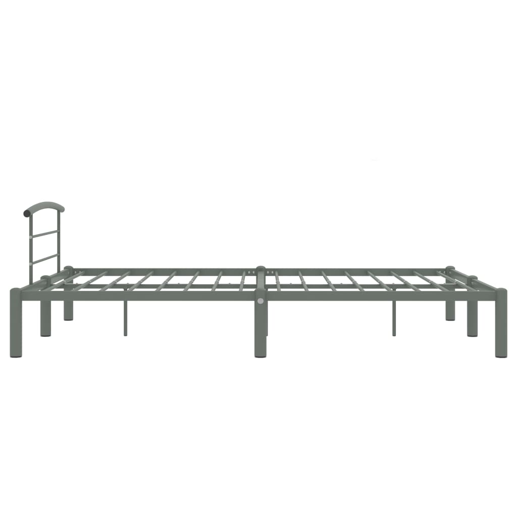 Estructura de cama sin colchón metal gris 140x200 cm vidaXL