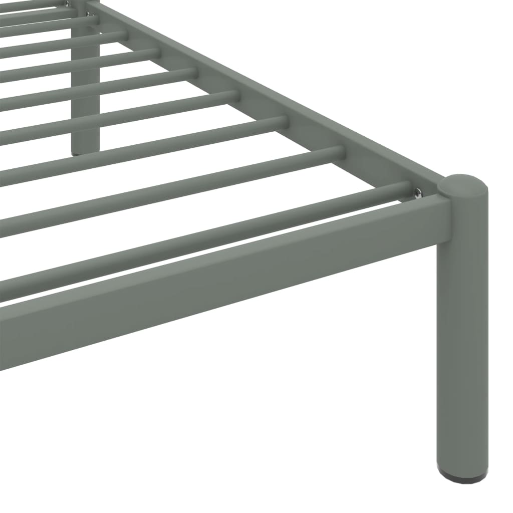 Estructura de cama sin colchón metal gris 140x200 cm vidaXL