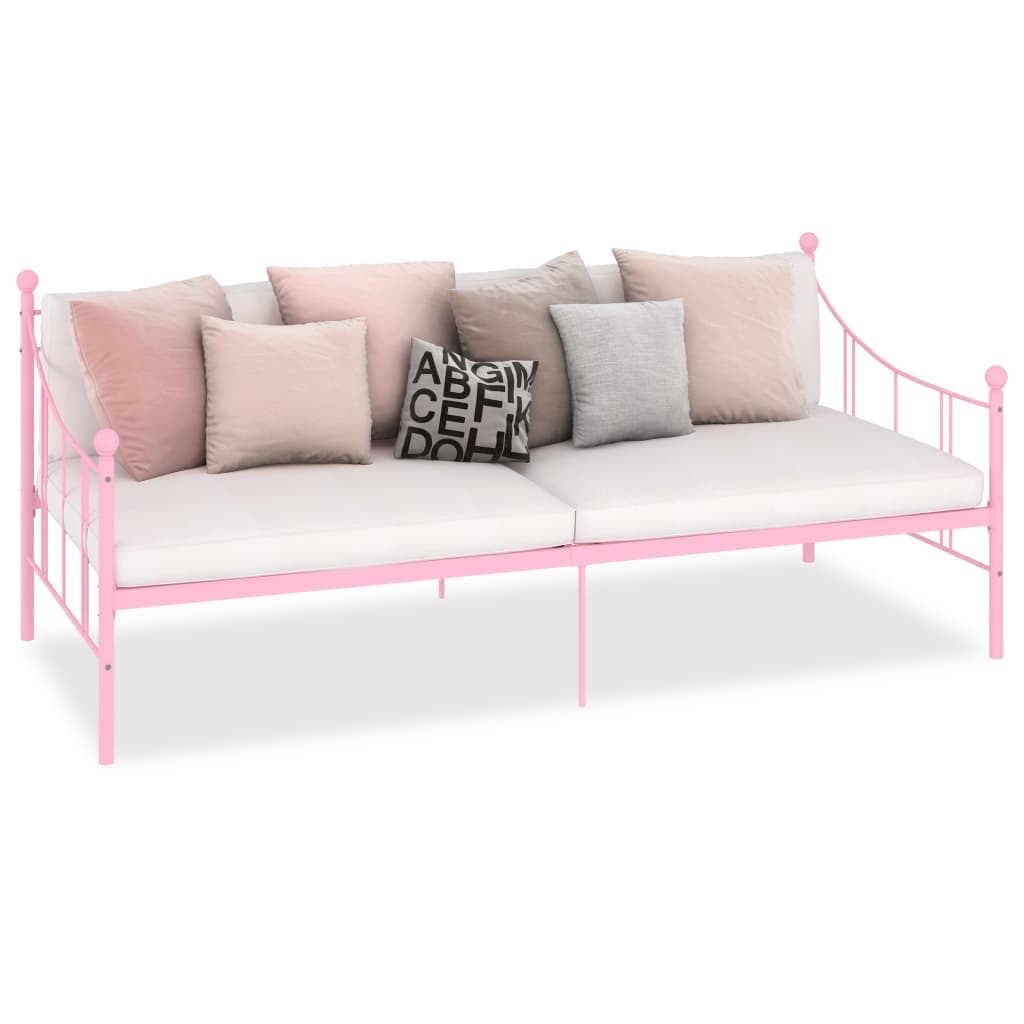 Estructura de cama sin colchón metal rosa 90x200 cm vidaXL