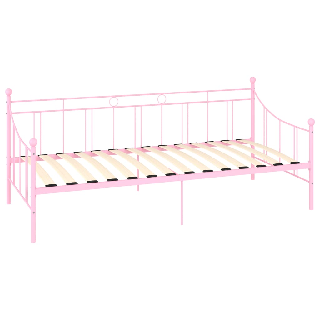 Estructura de cama sin colchón metal rosa 90x200 cm vidaXL