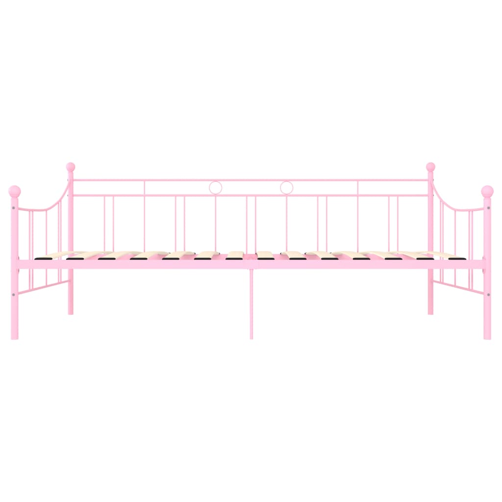 Estructura de cama sin colchón metal rosa 90x200 cm vidaXL