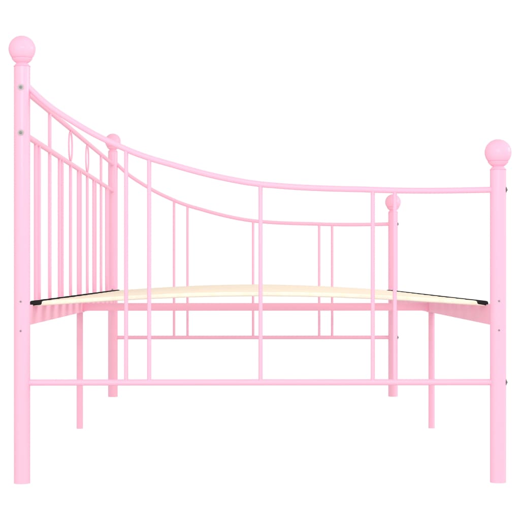 Estructura de cama sin colchón metal rosa 90x200 cm vidaXL