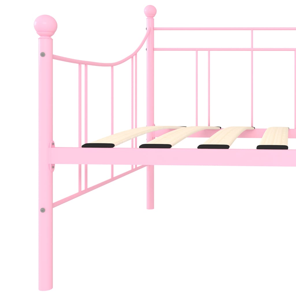 Estructura de cama sin colchón metal rosa 90x200 cm vidaXL