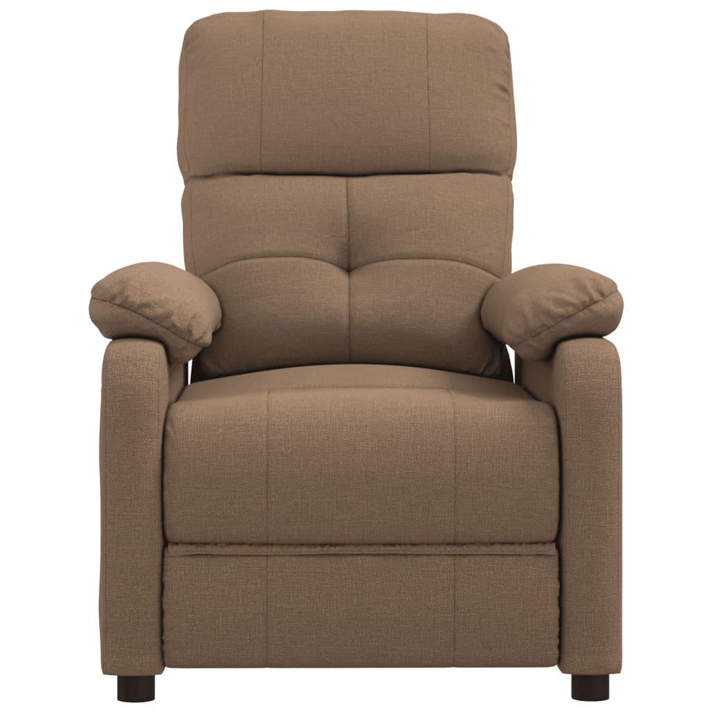 Electric massage armchair Brown fabric