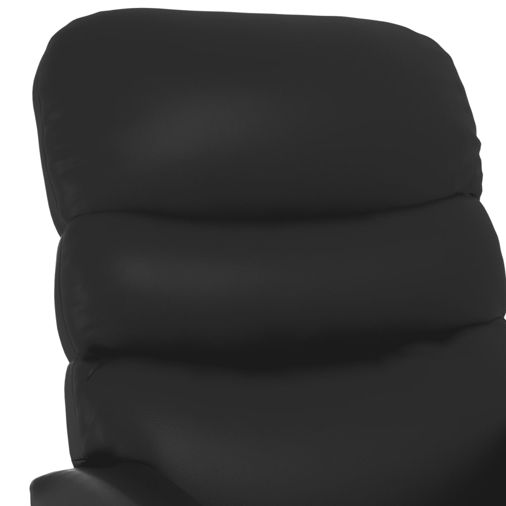 Sillón de masaje de cuero sintético negro vidaXL