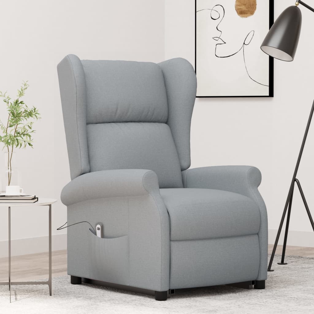 Vetonek Sillón elevable tela gris claro