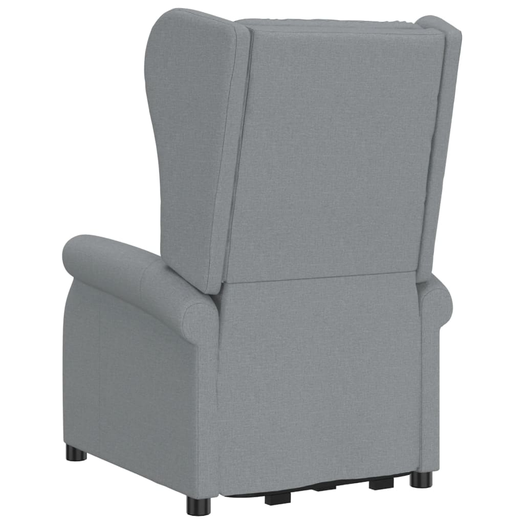 Sillón elevable tela gris claro vidaXL