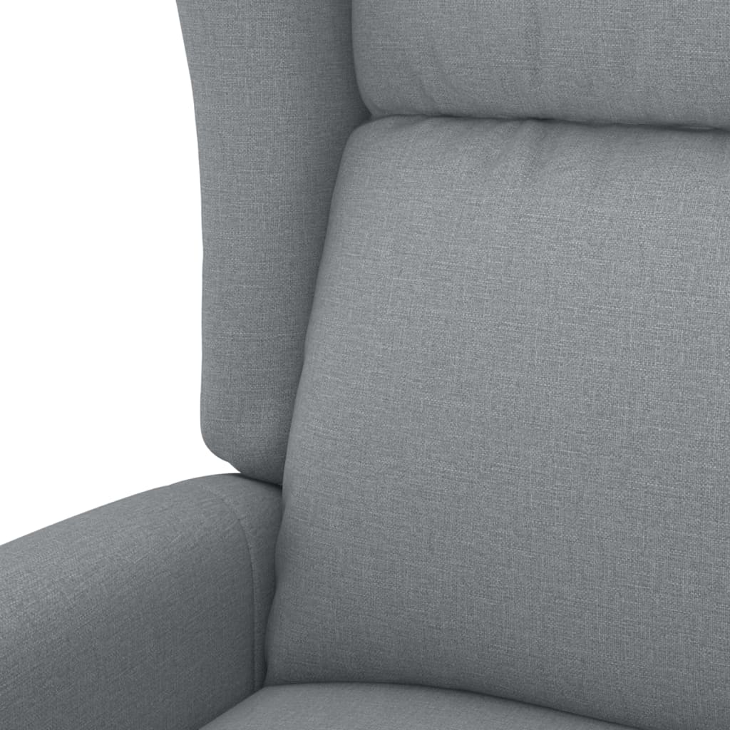 Sillón elevable tela gris claro vidaXL