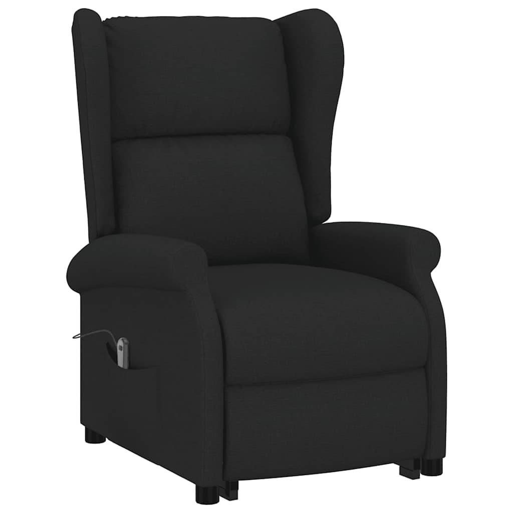 Sillón elevable tela negro vidaXL